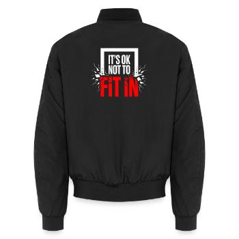 It's Ok Not To Fit In Individualität Motivation - Unisex Bomberjacke - Schwarz - Hinten - AI Model Male 185 light (185cm)