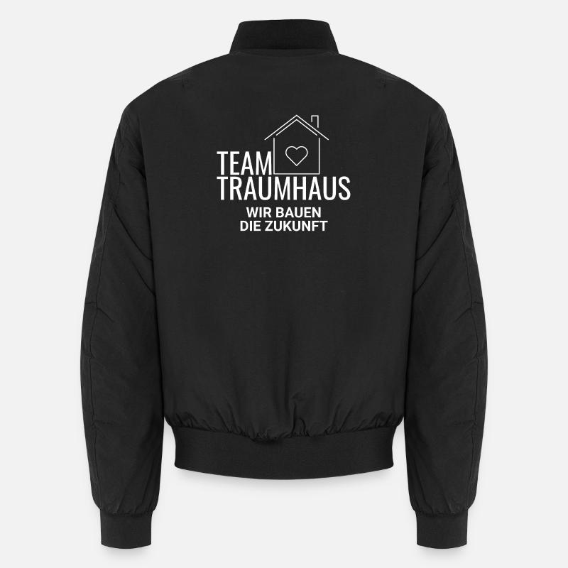 Team House Construction - Unisex Bomber Jacket - black