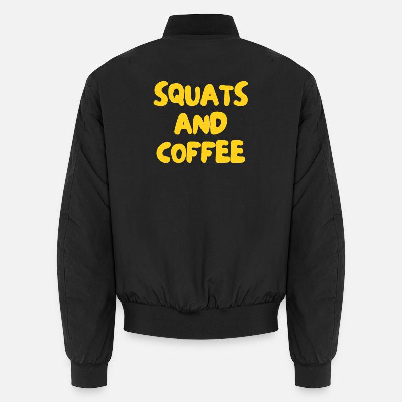 Squats et café - Bomber unisexe - noir