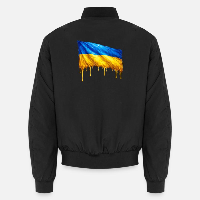 Drapeau ukrainien dégoulinant Bomber unisexe