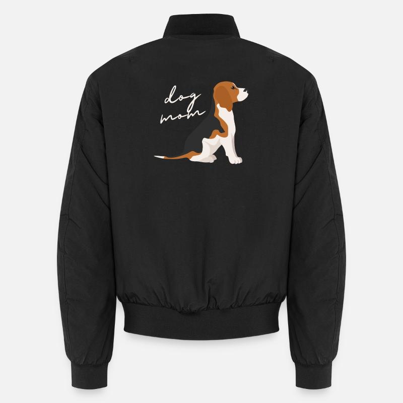 Beagle Mom Schriftabzeichen Unisex Bomberjacke