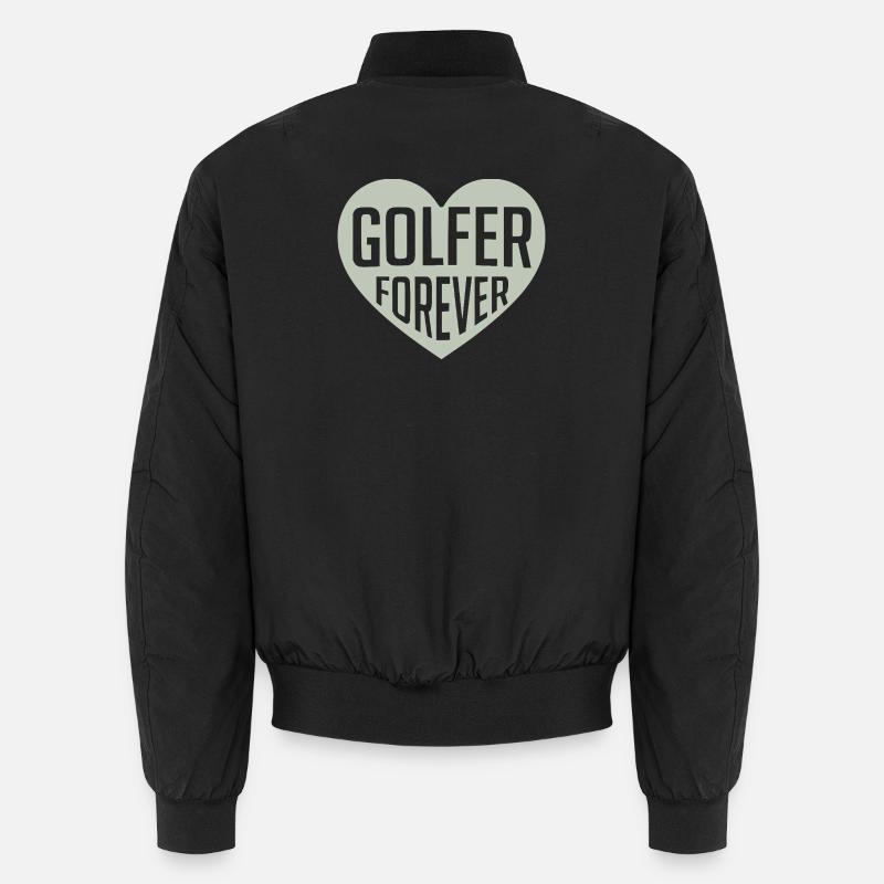 Golfer Forever Herz - Unisex Bomberjacke - Schwarz