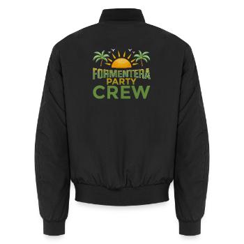 Formentera Party Crew - Unisex Bomberjacke - Schwarz - Hinten - AI Model Male 185 light (185cm)