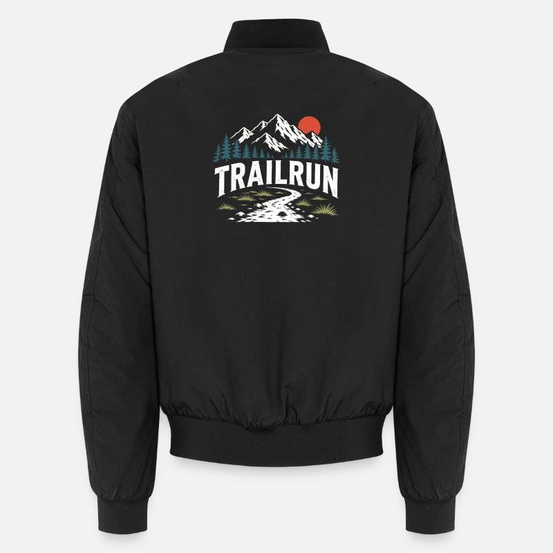 Trail Run - Unisex Bomber Jacket - black