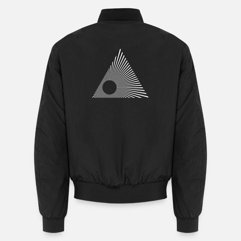 Radiant Triangle Rays - Unisex Bomber Jacket - black