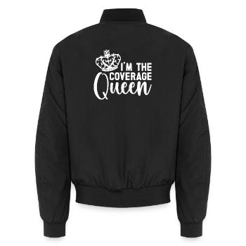 Insurance Agent Costume Coverage Queen Medicare - Unisex Bomberjacke - Schwarz - Hinten - AI Model Male 185 light (185cm)