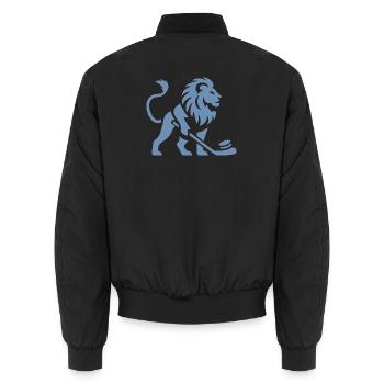 Löwe Eishockey Silhouette - Bomber unisexe - noir - Dos - AI Model Male 185 light (185cm)