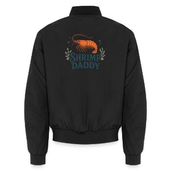 Shrimp Daddy Zwerggarnele - Unisex Bomberjacke - Schwarz - Hinten - AI Model Male 185 light (185cm)