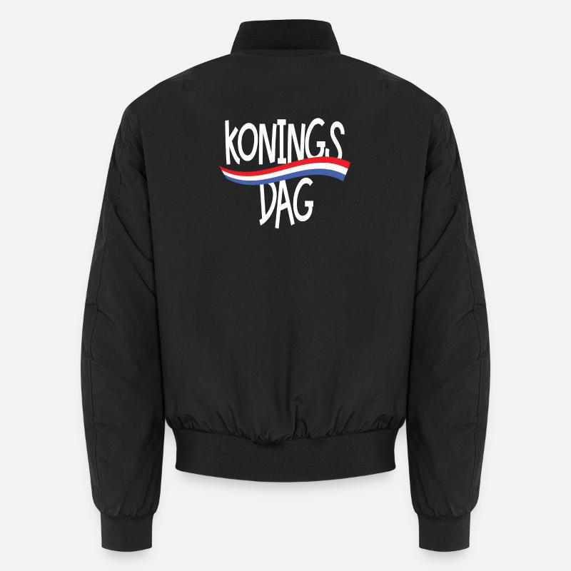 King's day with flag white Unisex Bomber Jacket