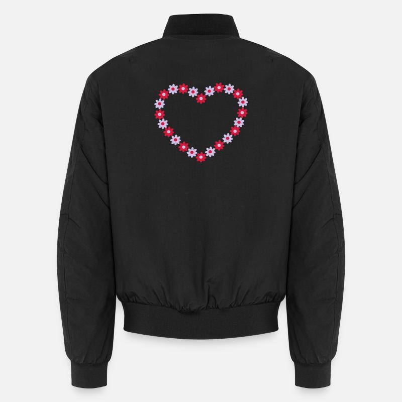 Un cœur de fleurs Bomber unisexe