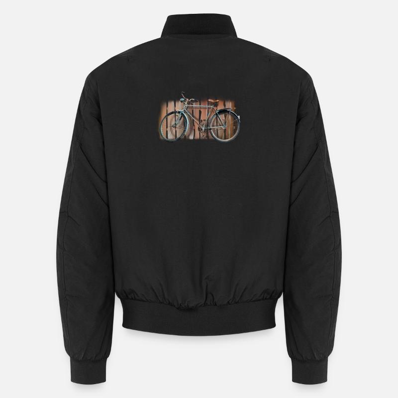 Fahrrad retro - Unisex Bomberjacke - Schwarz