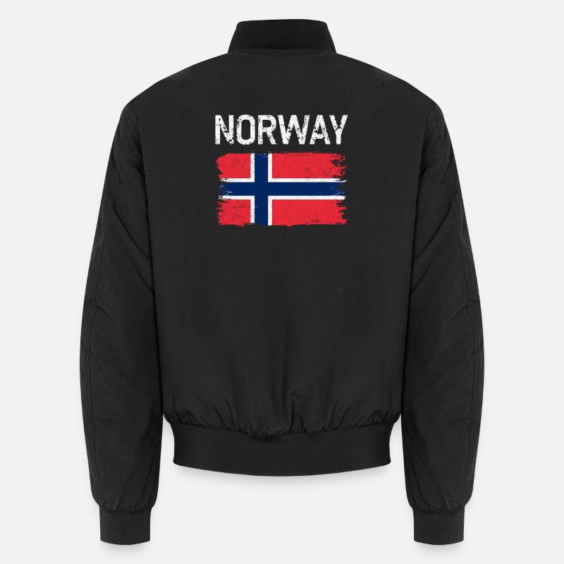 Texture du pinceau du drapeau de Norvège Bomber unisexe