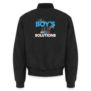 Ce garçon a des solutions - Bomber unisexe - noir - Dos - AI Model Male 185 light (185cm)