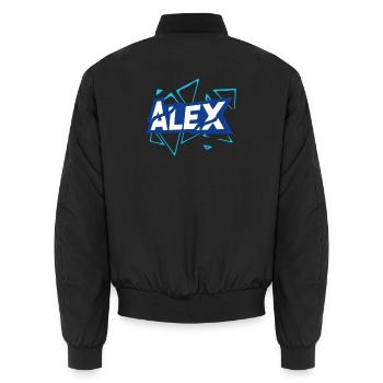 Alex - Bomber unisexe - noir - Dos - AI Model Male 185 light (185cm)