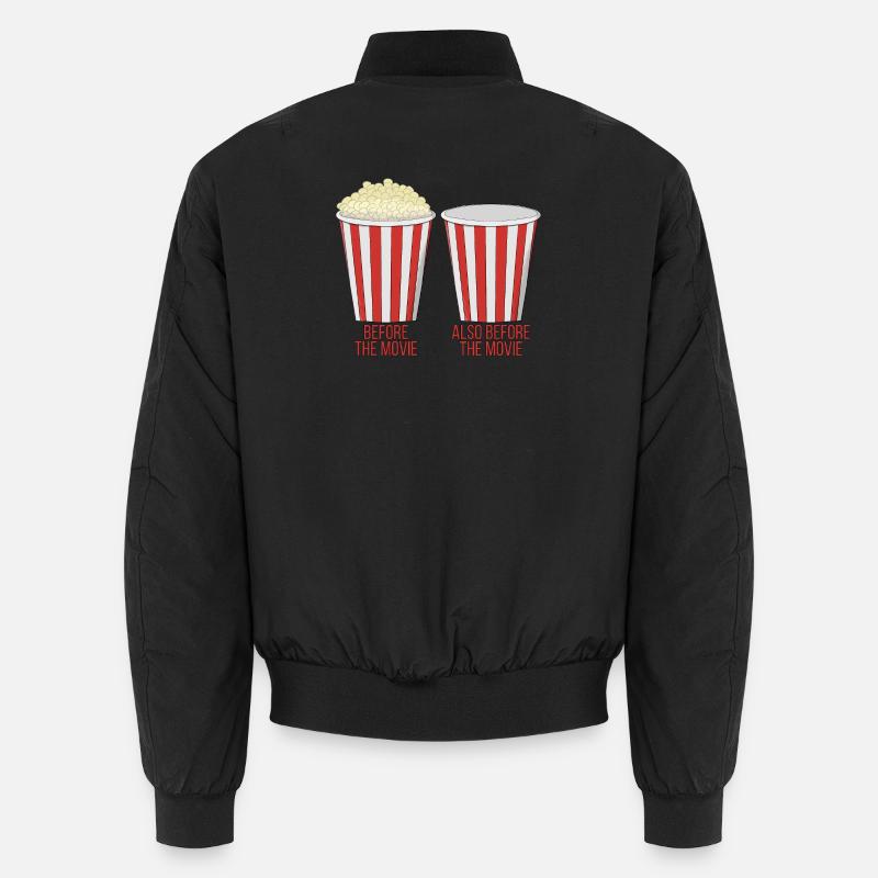 Popcorn im Kino - Unisex Bomberjacke - Schwarz