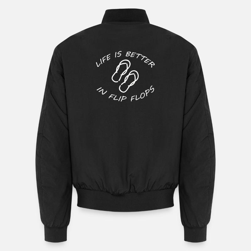 LIFE IS BETTER IN FLIP FLOPS Unisex Bomberjacke