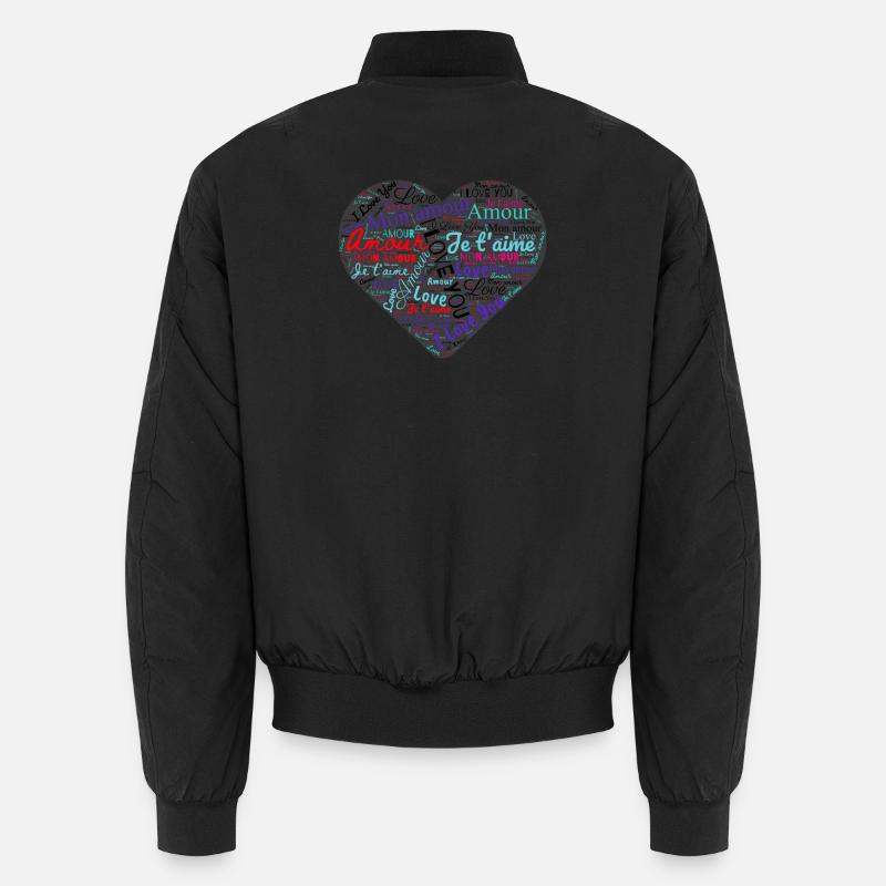 HERZ - Unisex Bomberjacke - Schwarz