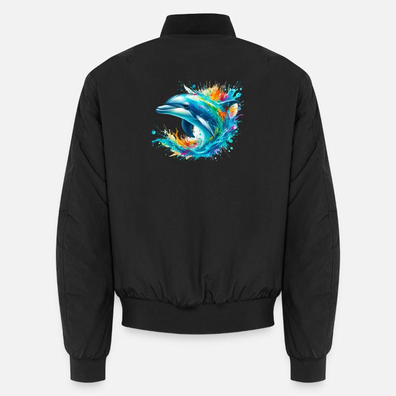 Delfin - Unisex Bomberjacke - Schwarz