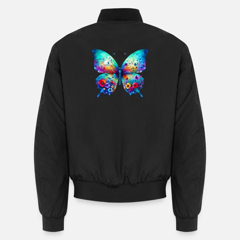 Butterfly - Unisex Bomber Jacket - black