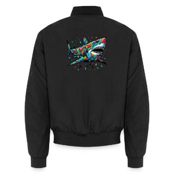 Hai - Unisex Bomberjacke - Schwarz - Hinten - AI Model Male 185 light (185cm)