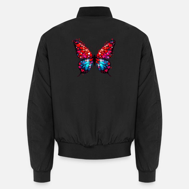 Butterfly with Hearts Unisex Bomber Jacket