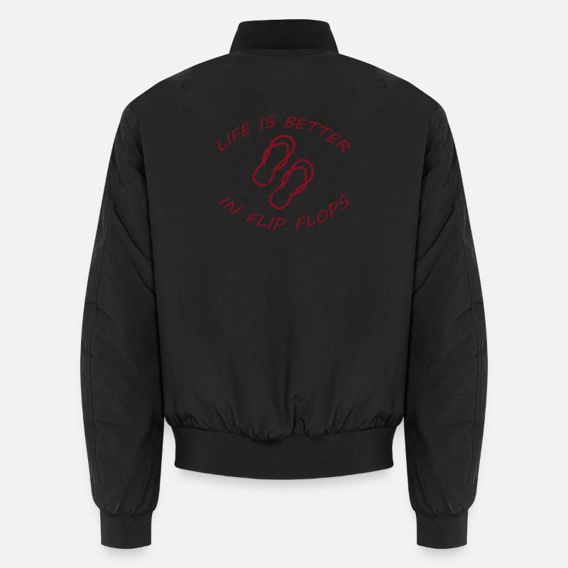 LIFE IS BETTER IN FLIP FLOPS Unisex Bomberjacke