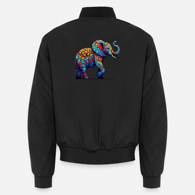 Elephant - Unisex Bomber Jacket - black