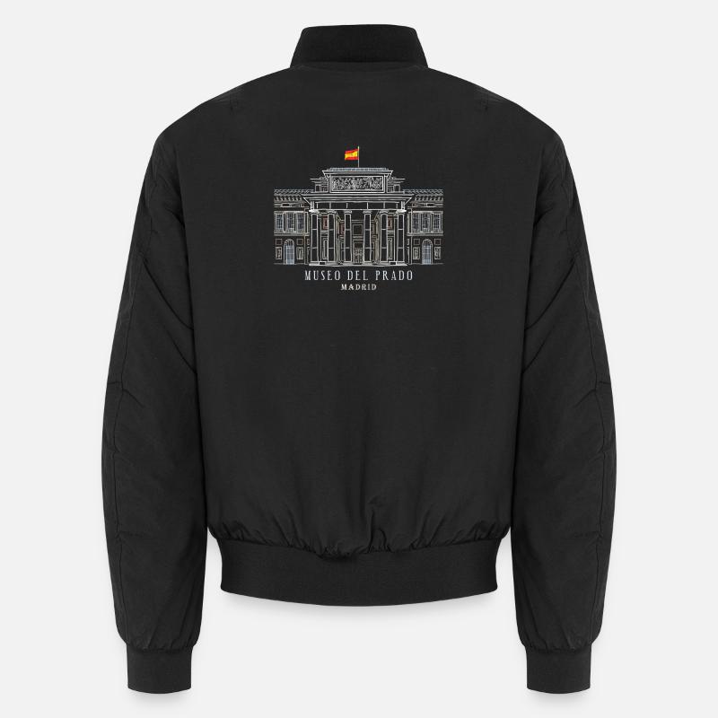 Madrid, Hand Drawing Museo del Prado, Spain Unisex Bomber Jacket