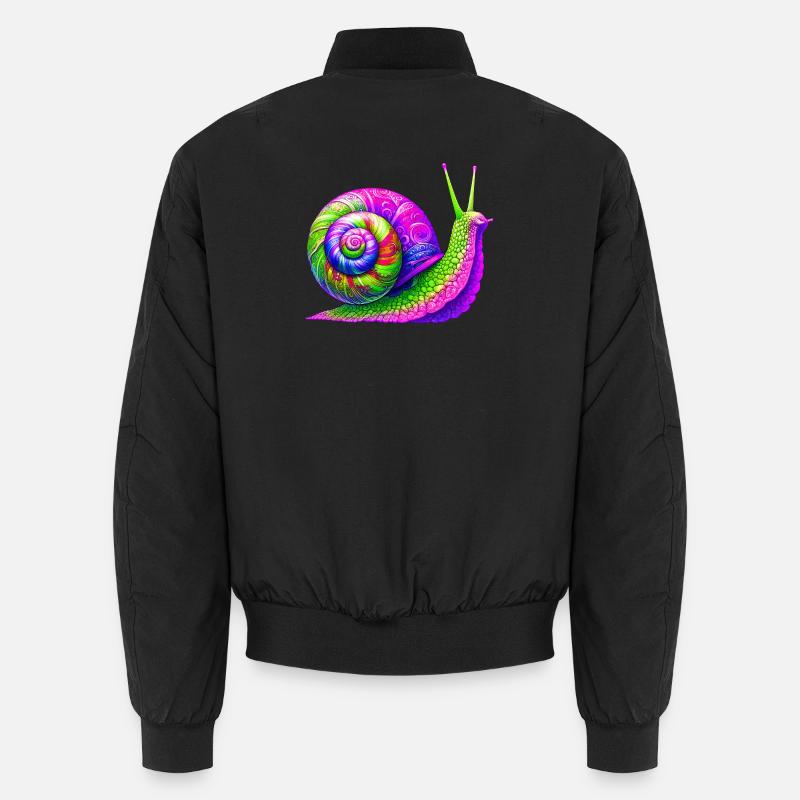 Snail - Unisex Bomber Jacket - black
