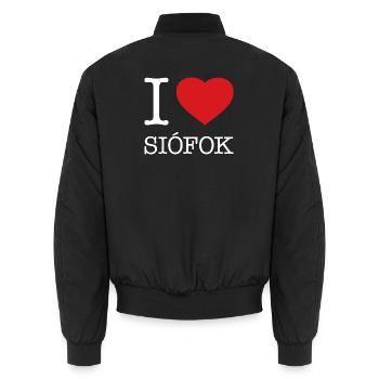 J’ADORE SIOFOK - Bomber unisexe - noir - Dos - AI Model Male 185 light (185cm)