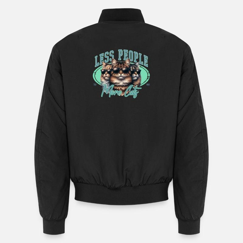 Less people more cats Unisex Bomberjacke