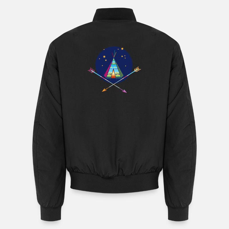 Tente tipi avec des flèches – symbole d’aventure Bomber unisexe