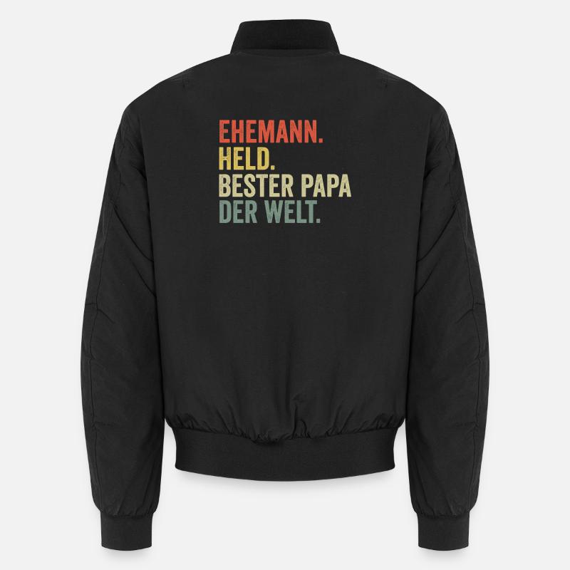 Bester Papa der Welt - Unisex Bomberjacke - Schwarz
