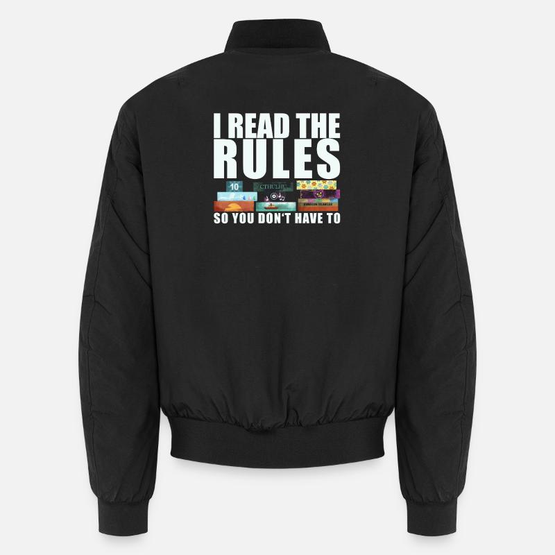 Board Games Funny Saying - Rules Read Unisex Bomber Jacket