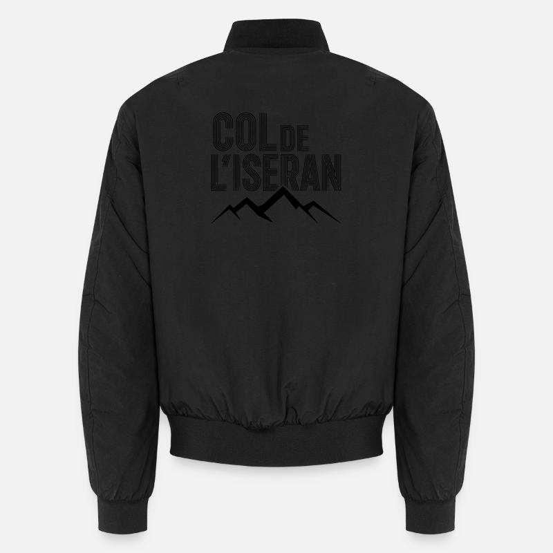 Col de l’Iseran Modern Alpine - Unisex Bomber Jacket - black