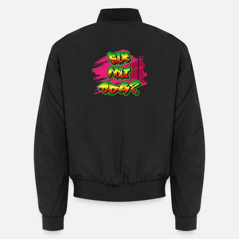 Graffiti Inspired Paint Sprayer Design, Dialect Unisex Bomber Jacket