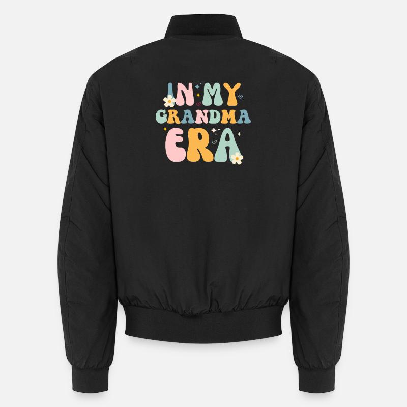 Grandma Tenderness Design - Unisex Bomber Jacket - black