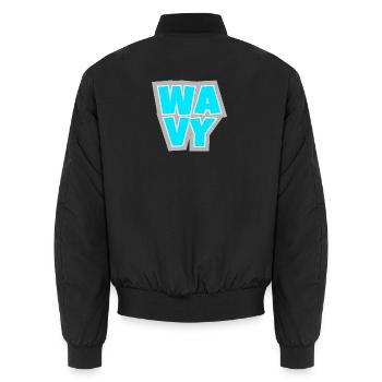 WAVY - détendu, frais et toujours dans le flux. - Bomber unisexe - noir - Dos - AI Model Male 185 light (185cm)