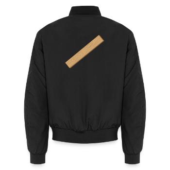 Rustikale Holzmaserung auf Holzplanke - Unisex Bomberjacke - Schwarz - Hinten - AI Model Male 185 light (185cm)