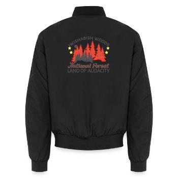 Iwishabish Woods Vintage Look - Bomber unisexe - noir - Dos - AI Model Male 185 light (185cm)