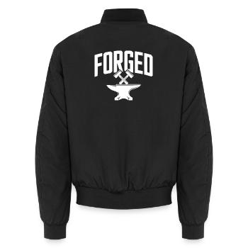 Forgé - Bomber unisexe - noir - Dos - AI Model Male 185 light (185cm)