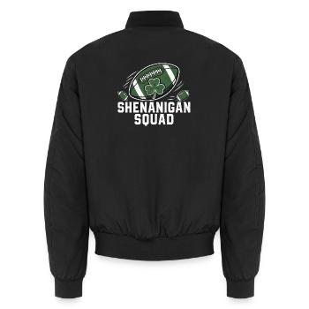 Équipe de Football Trèfle Style Vintage - Bomber unisexe - noir - Dos - AI Model Male 185 light (185cm)