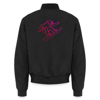 Ein Motiv nur für Snowboard für Frauen - Unisex Bomberjacke - Schwarz - Hinten - AI Model Male 185 light (185cm)
