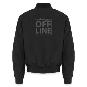 Déclaration de conception hors ligne d’aujourd’hui indiquant le minimum - Bomber unisexe - noir - Dos - AI Model Male 185 light (185cm)