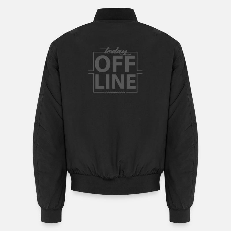 Today Offline Design Statement Saying Minimal Unisex Bomber Jacket