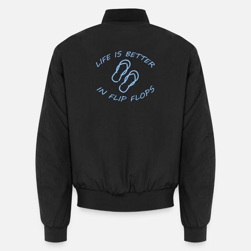 LIFE IS BETTER IN FLIP FLOPS Unisex Bomberjacke