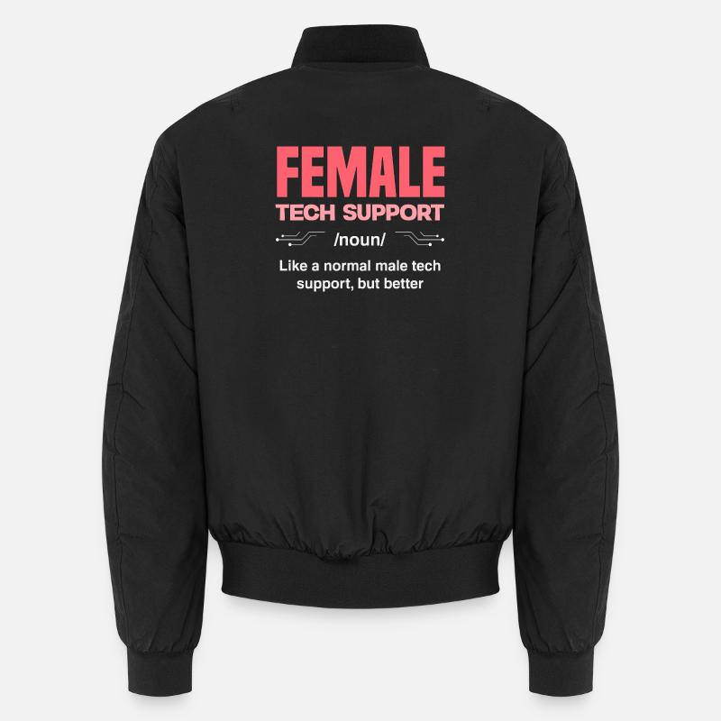 Assistance technique Définition de la femme Administration informatique Ordinateur Bomber unisexe