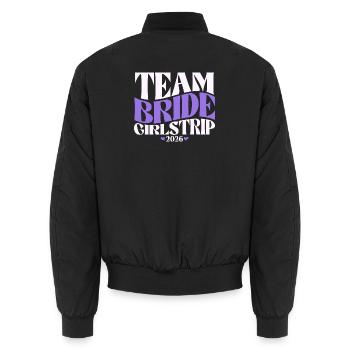 Team Bride Junggesellinnenabschied JGA 2026 - Unisex Bomberjacke - Schwarz - Hinten - AI Model Male 185 light (185cm)