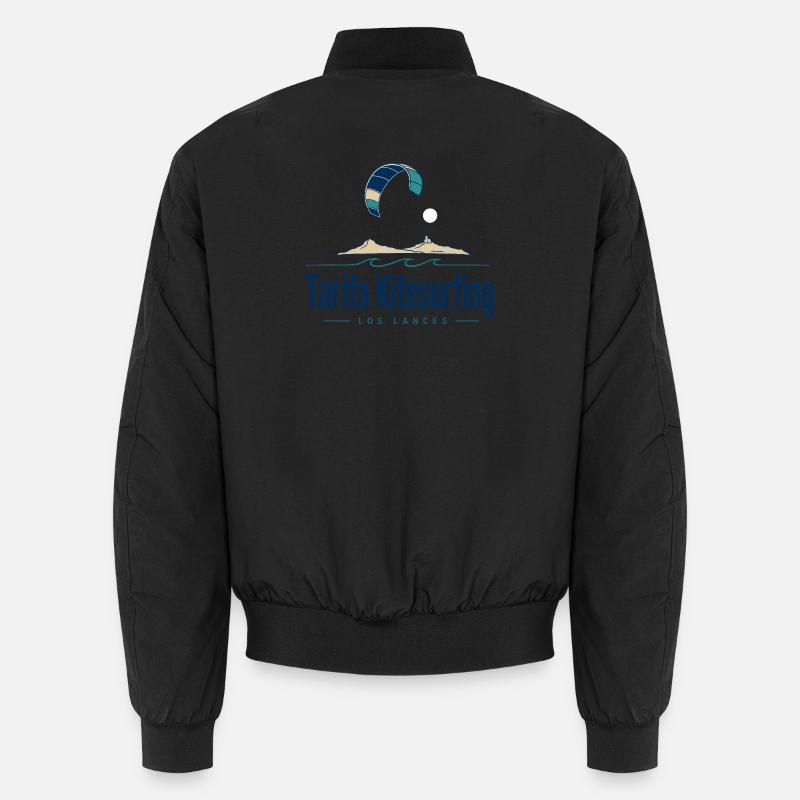 Tarifa Kitesurfing Paragleiter Insel - Unisex Bomberjacke - Schwarz