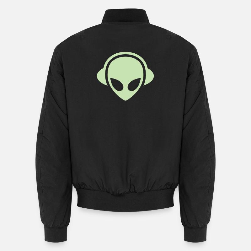Alien Kopfhörer Glow in the dark Unisex Bomberjacke